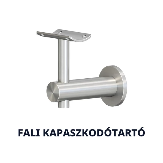Szálcsiszolt rozsdamentes fali kapaszkodótartó Ø45 mm-es kapaszkodócsőhöz